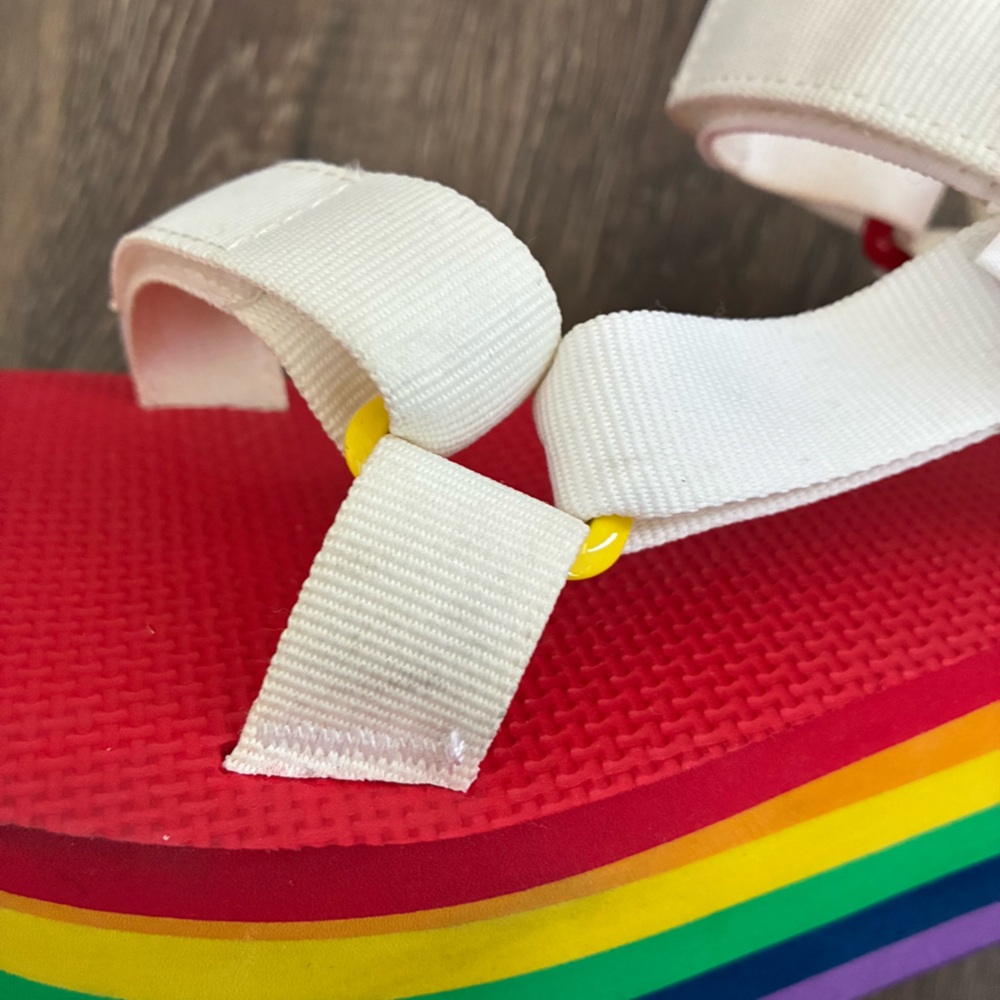 Teva Flatform Universal Rainbow Pride Sandals - Picture 11 of 16